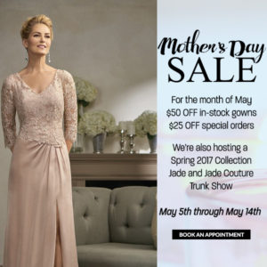 specials, jade, jade couture, mother of the bride, sale