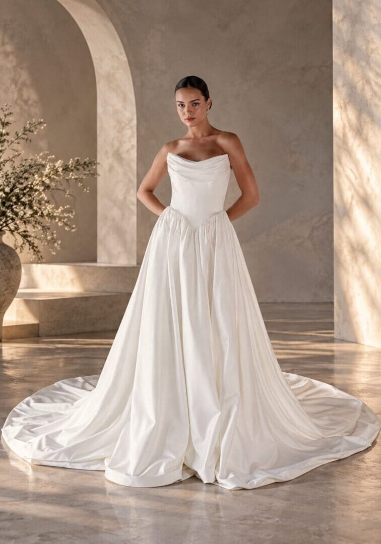 Architectural Ivory Bridal Portrait